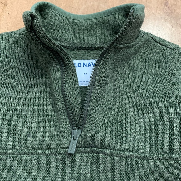 Kid’s Old Navy 1/2 Zip Green Sweater - 3T - Picture 4 of 13